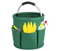 Partideal Tool Bag with Handle, 17 liters Bucket Tool Organizer Bag, Collapsible Garden Small Tools Bag, Portable Multi Cleaning Organiser Caddy, Multi pocket Craft Caddy Universal