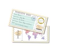 PartiKraft DL Travel Ticket - Scratch Off Boarding Pass - Scratch and Reveal Holiday Treat - Made in the UK (3 x Travel Tickets)