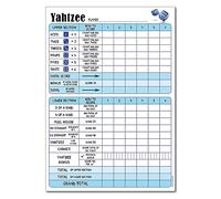 PartiKraft - Yahtzy Score Pad - 50 Tear Off Game Sheets - A5 Size - 6 Games on Each Sheet (1 x Notepad)