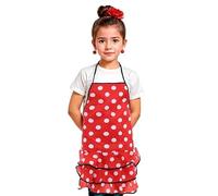 Partilandia | Flamenco apron with white polka dots for children (One Size)