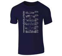 Partisan Evolution of F1 Cars T-Shirt Navy