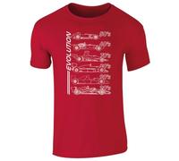 Partisan Evolution of F1 Cars T-Shirt Red