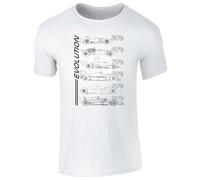 Partisan Evolution of F1 Cars T-Shirt White