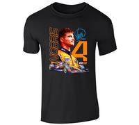 Partisan Lando Norris F1 T-Shirt - Adult (UK, Alpha, S, Regular, Regular, Black)