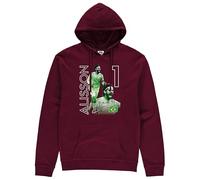 Partisan Liverpool Alisson Hoodie - Adult Sizes - Black or Burgundy (UK, Alpha, XS, Regular, Regular, Burgundy)