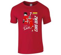 Partisan Liverpool T-Shirt Diaz Adult (UK, Alpha, XXL, Regular, Regular, Red)