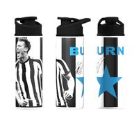 Partisan Newcastle Dan Burn Water Bottle Aluminium 750ml - Football Fan Gift