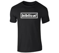 Partisan Oasis Biblical T-Shirt - Adult (UK, Alpha, XL, Regular, Regular, Black)