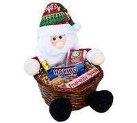 Partisan Products Plush Santa Christmas Hamper Basket Set Create Your Own Gift Box Xmas Present