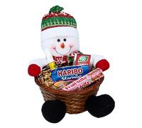 Partisan Products Plush Snowman Christmas Hamper Basket Set Create Your Own Gift Box Xmas Present
