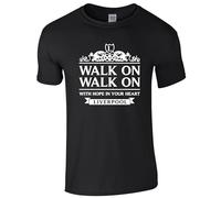 Partisan Walk On T-Shirt Liverpool Adult (UK, Alpha, L, Regular, Regular, Black)