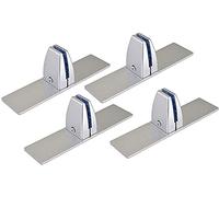 Partition Bracket, partition Bracket, 4 PCS Aluminum Alloy Desktop Office Extension Flat Bottom Screen Clip Baffle Fixing Partition Bracket(Silver)