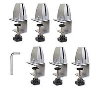 Partition Bracket, partition Bracket, Desktop Aluminum Alloy Screen Clip Office Partition Baffle Wood Glass Fixing(Silver)