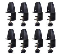 Partition Bracket, partition Bracket, Screen Fixing Clip Alloy Desktop Aluminum Office Partition Baffle Wood Glass(Black)