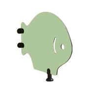 partition Public Health partition， Wall-Mounted Urinal Partition Toilet Protective Baffle Divider Multicolor 80x60cm 1/2/3 Pcs(Green,1Pcs)