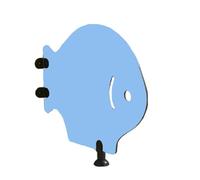 partition Public Health partition， Wall-Mounted Urinal Partition Toilet Protective Baffle Divider Multicolor 80x60cm 1/2/3 Pcs(Blue,3Pcs)