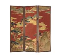 Partition Room Dividers Floor-standing Screen Partition Home Living Room Decoration Background Wall Retro Chinese Zen Landscape Folding Fire Place Screen