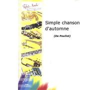 Partitions classique ROBERT MARTIN POULLOT - SIMPLE CHANSON D'AUTOMNE Tuba