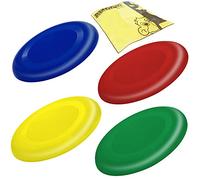 Partituki Pack of 4 Flying Discs for Children Very Easy to Hold - Much Safer Than Standard Frisbees - Flying Rings Colors: Blue, Red, Green and Yellow.