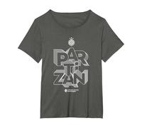Partizan Belgrade Black T-Shirt, Women's Plus, Asphalt Grey, 1X