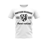 Partizan Belgrade Women's Womens Established Football T-Shirt in White | Size: Medium Partizan Belgrade White M