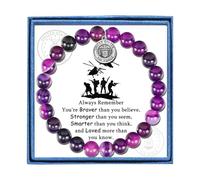 PARTNER Air Force Gifts US Air Force Bracelet Charm Air Force Jewelry Air Force Mom Wife Gifts Airman USAF Air Force Spirit Amethyst Bracelet Gifts, One Size, Copper, Amethyst