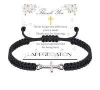 PARTNER Cross Appreciation Retirement Braided Bracelet Thank You Gift for Family/Friends/Colleagues/Caregivers/Gratitude Gift/Appreciation Gift for Mentor/Pastor/Minister, One size, Nylon, na unknow