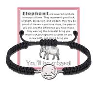 PARTNER Elephant Ladybug Bracelets for Coworkers Women Elephant Ladybug Coworker Bracelets Gifts for Women Lucky Retirement Braided Bracelet for Colleague, One size, Nylon, na unknow
