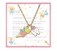 PARTNER Meaningful Tooth Fairy Gifts for Women First Lost Tooth Keepsake for Celebration & Reward with Message Card Milestone Jewelry Gift from Toothfairy, One Sizes Fits All, Stone, no gemstone