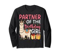 Partner of the Birthday Girl Llama Birthday Party Long Sleeve T-Shirt