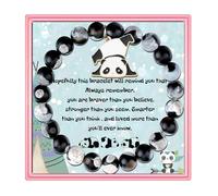 PARTNER Panda Lover Friendship Bracelet - Panda Charm Jewelry Inspiration Gift, One Sizes Fits All, Stone, no gemstone