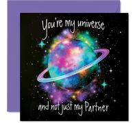 Partner Anniversary Card - My Universe - Happy Anniversary Card for Partner from Boyfriend Girlfriend, 145mm Wedding Anniversaries Greeting Cards