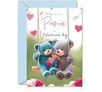 Partner Valentines Day Card - Be By Your Side - Happy Valentines Card for Partner from Boyfriend Girlfriend, 5x7 Inch Valentine Greeting Cards