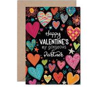 Partner Valentines Day Card - I love you always and forever - Happy Valentines Card for Partner from Boyfriend Girlfriend, A5 Valentine Greeting Cards