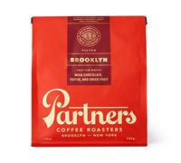 Partners Coffee, Brooklyn Blend - 12 oz | Whole Bean Coffee | Light Roast to Medium Roast Coffee Beans | Low Acidity | Milk Chocolate & Toffee Notes | Try Cold Brew Methods & French Press