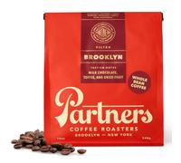 PARTNERS COFFEE ROASTERS - Whole Bean Coffee (Brooklyn - Medium Roast) 12oz - Versatile & Delicious Daily Brew - Milk Chocolate, Toffee, Dried Fruit - Whole Coffee Beans - Roasted in New York City