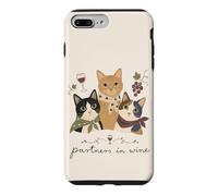 Partners In Wine Cats Wine Lover Cat Lover Feline Case for iPhone 7 Plus/8 Plus