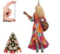 Parton Memorial 2026 Acrylic Pink Christmas Ornament, Dolly Memorial Gift | 2D Flat 1946-2026 Country Music Keepsake, Collectible Holiday Tree Decoration for Birthday Christmas, Cute Car Accessorie