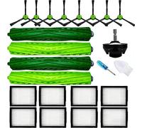 Parts Accessories Compatible for iRobot Roomba evo i1 i2/+i3 i3+ i4 i5 i6 i6+ i7 i7+ i8 i8+/Plus E5 E6 E7 J5 J7 I,E &J Series :Roller Brush,Side Brushes,HEPA Filter,Front Caster Wheel