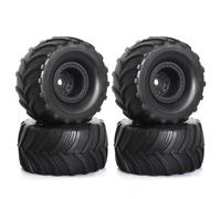 Parts For FMS For FCX24 For Axial For SCX24 AX24 1/18 For TRX4M 1/24 RC Part 4pcs 52mm 1.0 Monster Truck Wheel Rim Tires Set Crawler Upgrade Parts(Black)
