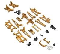Parts For MJX For Hyper Go 14210 14209 1/14 R/C Cars RC Truck Upgraded Parts Metal Aluminium Alloy Shock Tower Bracket For Swing Arms Steering Cup(Yellow)