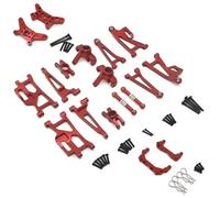 Parts For MJX For Hyper Go 14210 14209 1/14 R/C Cars RC Truck Upgraded Parts Metal Aluminium Alloy Shock Tower Bracket For Swing Arms Steering Cup(Red)