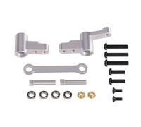 Parts For MJX For Hyper Go 14301 14302 14303 1/14 RC Car Metal Improved Upgraded Steering Component With Steering Column Improved Clearance(Silver)