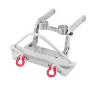 Parts For MJX For HYPER GO H12Y H12Y+ Aluminum Alloy Front Bumper With Electric Winch RC Car Upgrade Parts And Accessories(Silver)