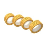 Parts For Sakura For Traxxas For HSP For Tamiya For HPI For Kyosho For RedCat 1/10 4Pcs 65mm RC On-Road Drift Touring Car Rubber Tire Wheel Tyre(Yellow)