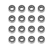 Parts For Tamiya 2WDH For BBX BB-01 1/10 16pcs Aluminum 1150 Ball Bearing Set Upgrades Upgrade Accessories Replacement Parts(Black)