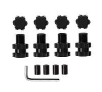 Parts For Traxxas For MAXX 1/10 Metal 17mm Splined Wheel Hex Hub Extended Adapter 8956 RC Car Upgrade Parts(Black)