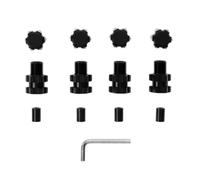Parts For Traxxas For MAXX 1/10 Metal 17mm Splined Wheel Hex Hub Extended Adapter 8956 RC Car Upgrade Parts(Black)