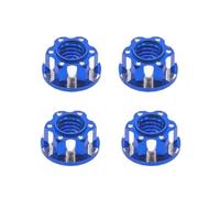 Parts For Traxxas For Trx4 For Trx6 For HSP For Axial For SCX10 D90 D110 For Slash 1/10 4Pcs Aluminum Alloy M4 Wheel Lock Nuts RC Car Parts(Blue)
