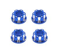 Parts For Traxxas For Trx4 For Trx6 For HSP For Axial For SCX10 D90 D110 For Slash For Rgt 1/10 4Pcs M4 Tire Nut Wheel Lock Nuts RC Car Parts(Blue)